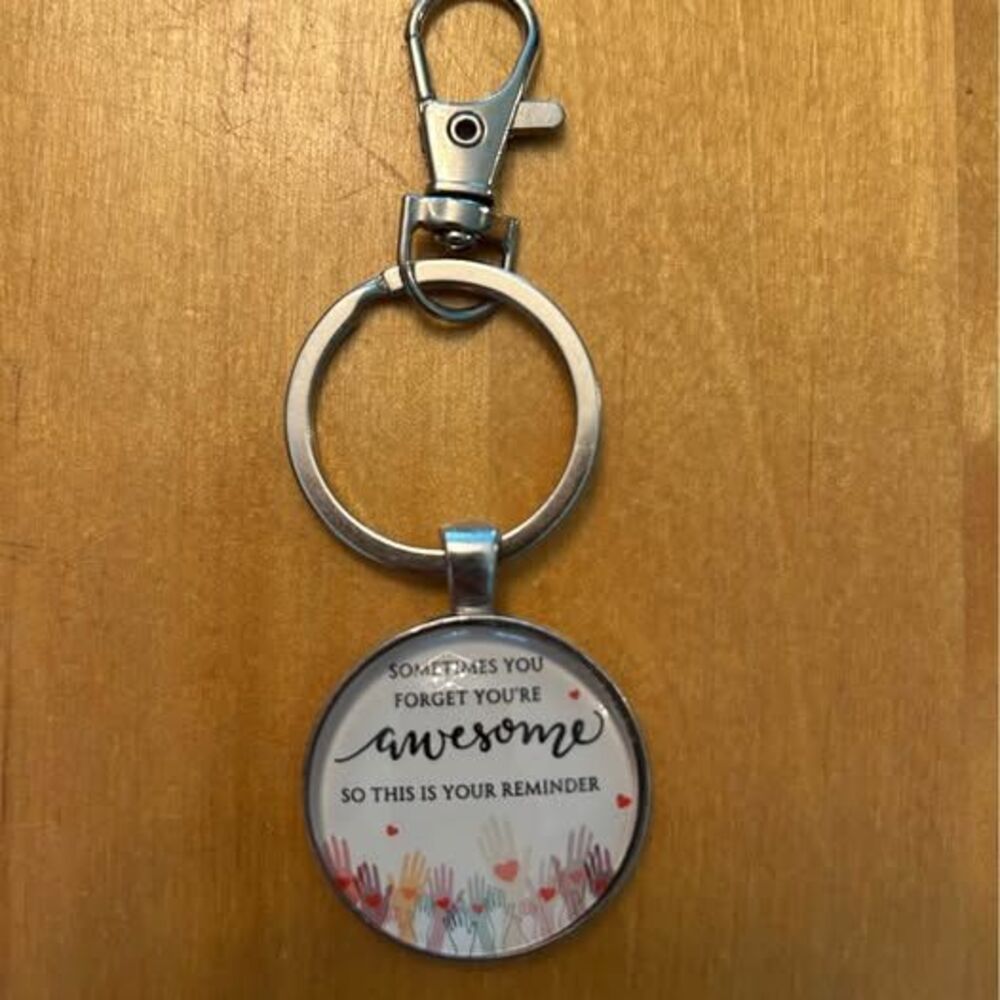You’re Awesome Inspirational Quote Keychain